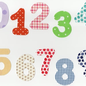 Number Fabric Iron on Appliques ~ Your Choice - Etsy