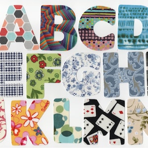 Letter Fabric Iron On Appliques ~ Your Choice