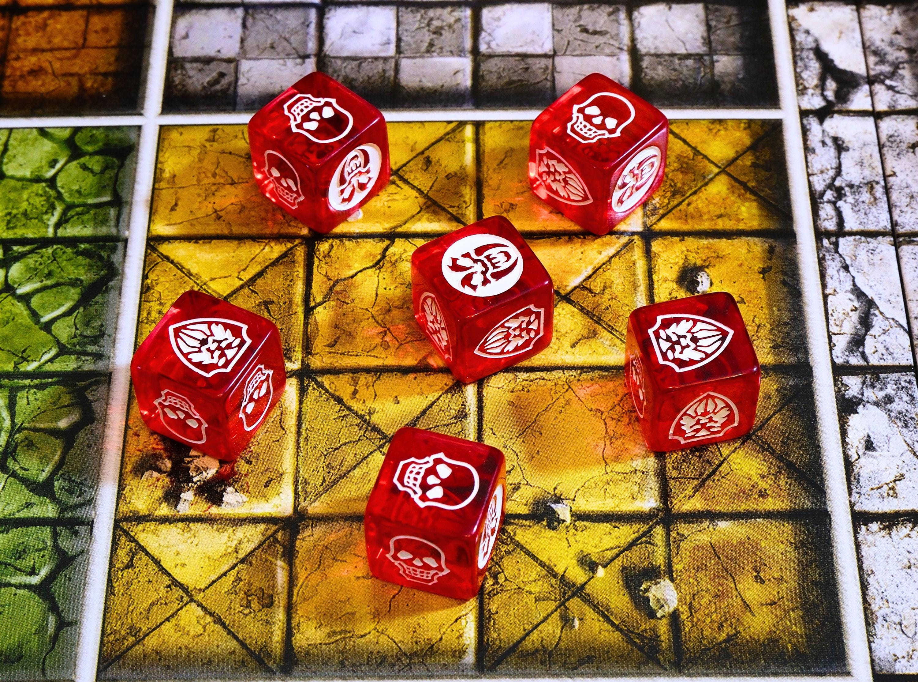4 Dés Noirs HeroQuest – Pour Jeux De Rôle, Neufs