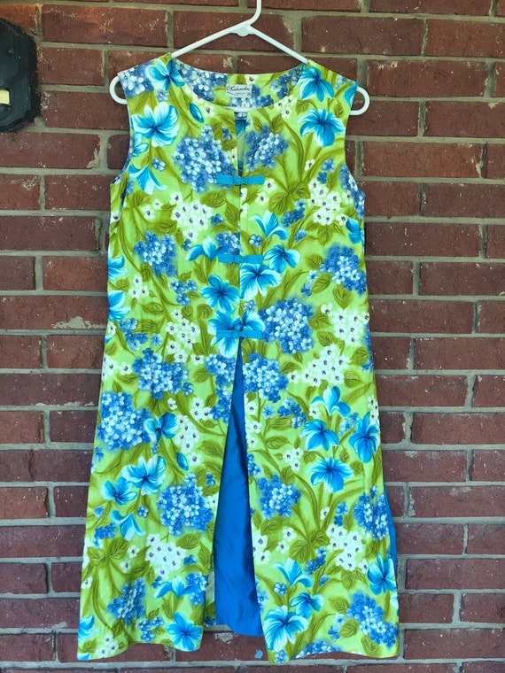 Vintage Dress, 60s 70s mu muu, Kaikamahine Shift,