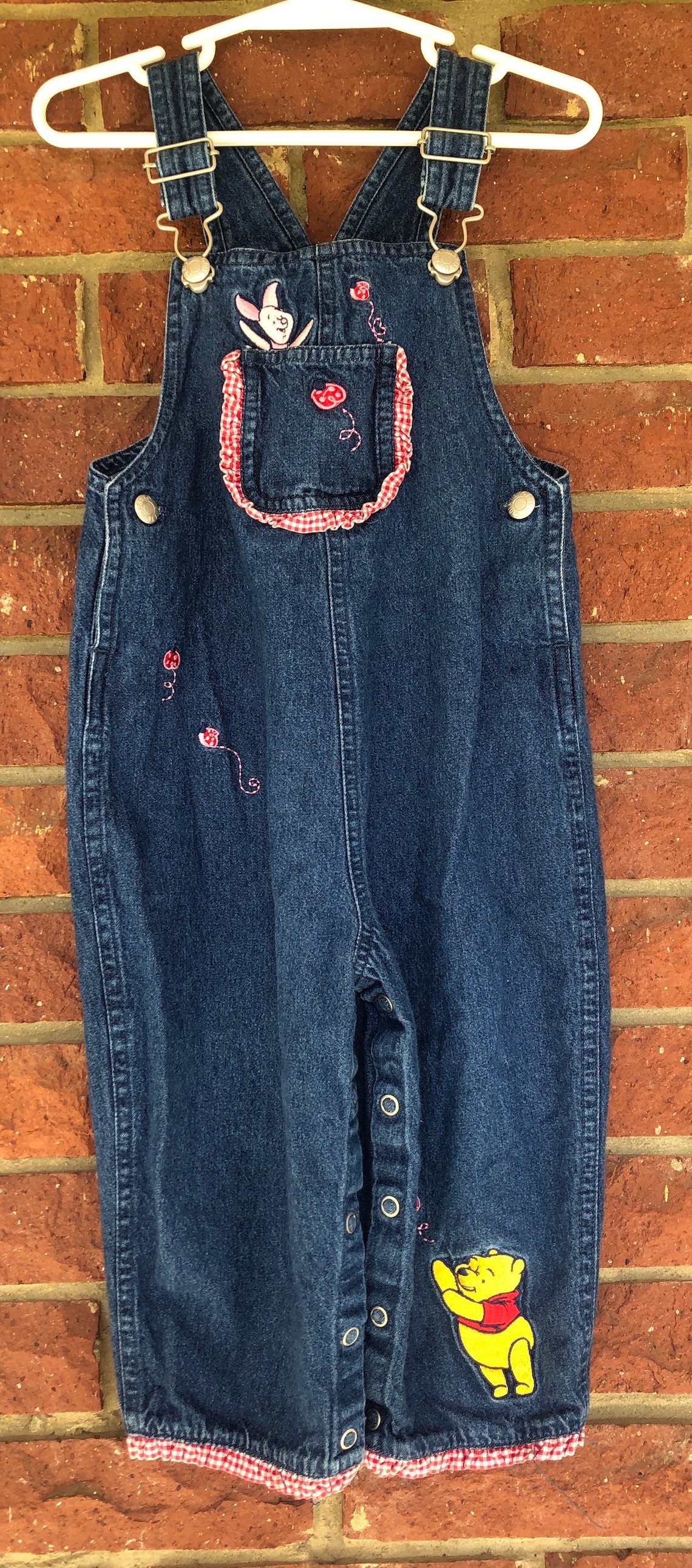 Winnie the Pooh overalls Toddler 24 mo 24M Vintage Denim Etsy