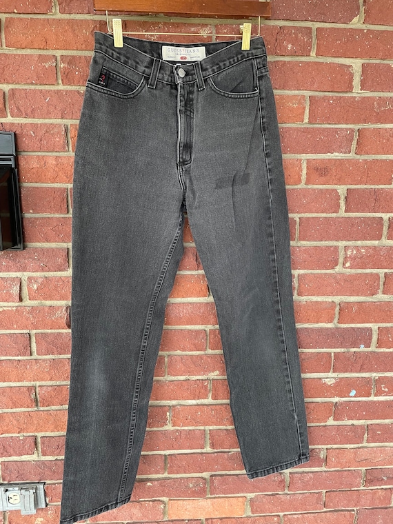 Vintage Guess jeans, black denim, size 30 waist, … - image 6