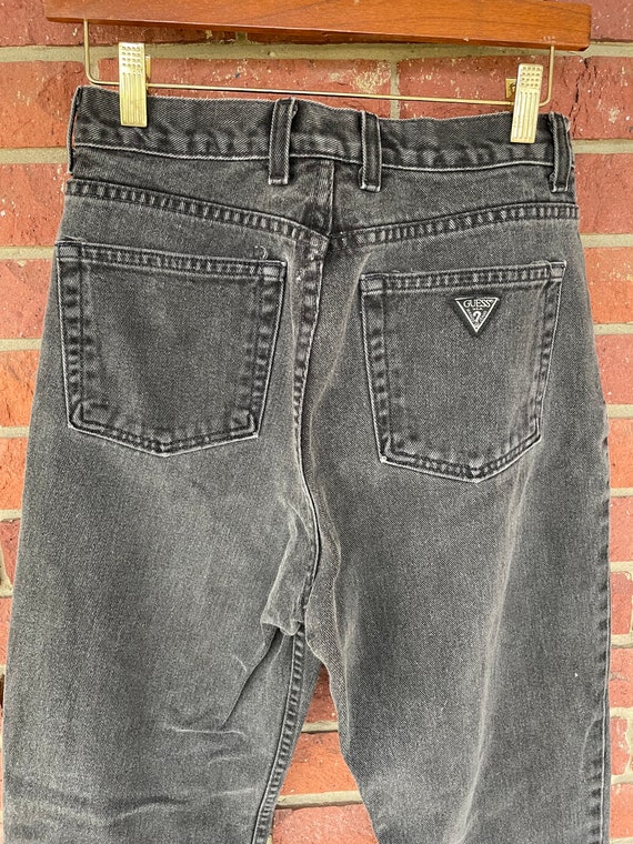 Vintage Guess jeans, black denim, size 30 waist, … - image 1