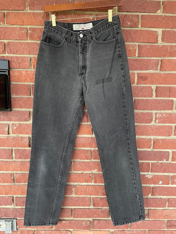 Vintage Guess jeans, black denim, size 30 waist, … - image 2