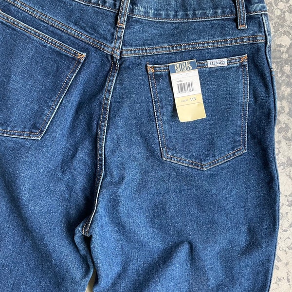Jean Dark Wash Stretch Flare Bill Blass - Taille 10 - Excellent état - Denim élastique