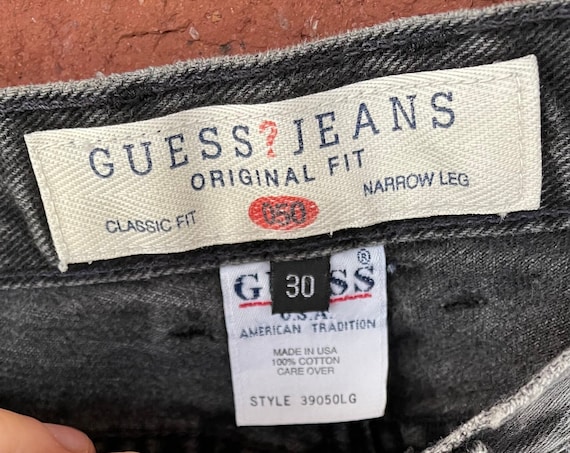 Vintage Guess jeans, black denim, size 30 waist, … - image 3
