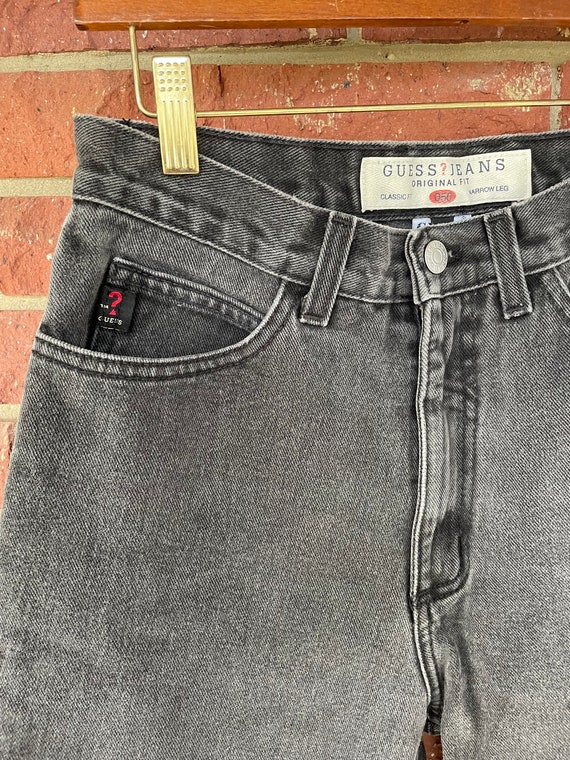 Vintage Guess jeans, black denim, size 30 waist, … - image 4