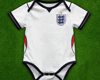 England Baby Soccer Jersey , Bodysuit, Home Football Jersey, Trikot