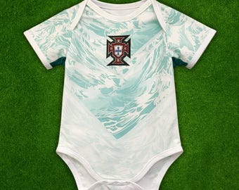 Camiseta de bebé de Portugal, body, camiseta de fútbol de visitante, trikot