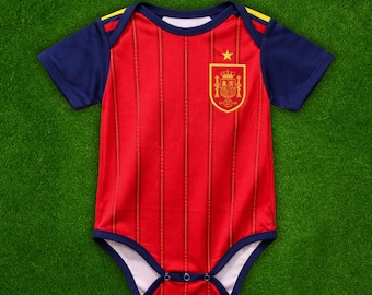 Spain Baby Soccer Jersey , Bodysuit, Home Football Jersey, Trikot