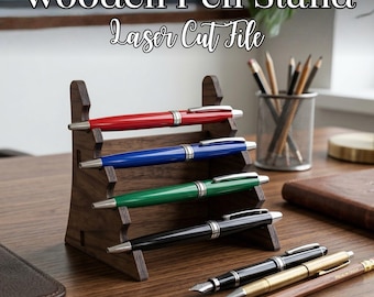 Wooden Pen Display Stand Laser Cut File (Digital Download)