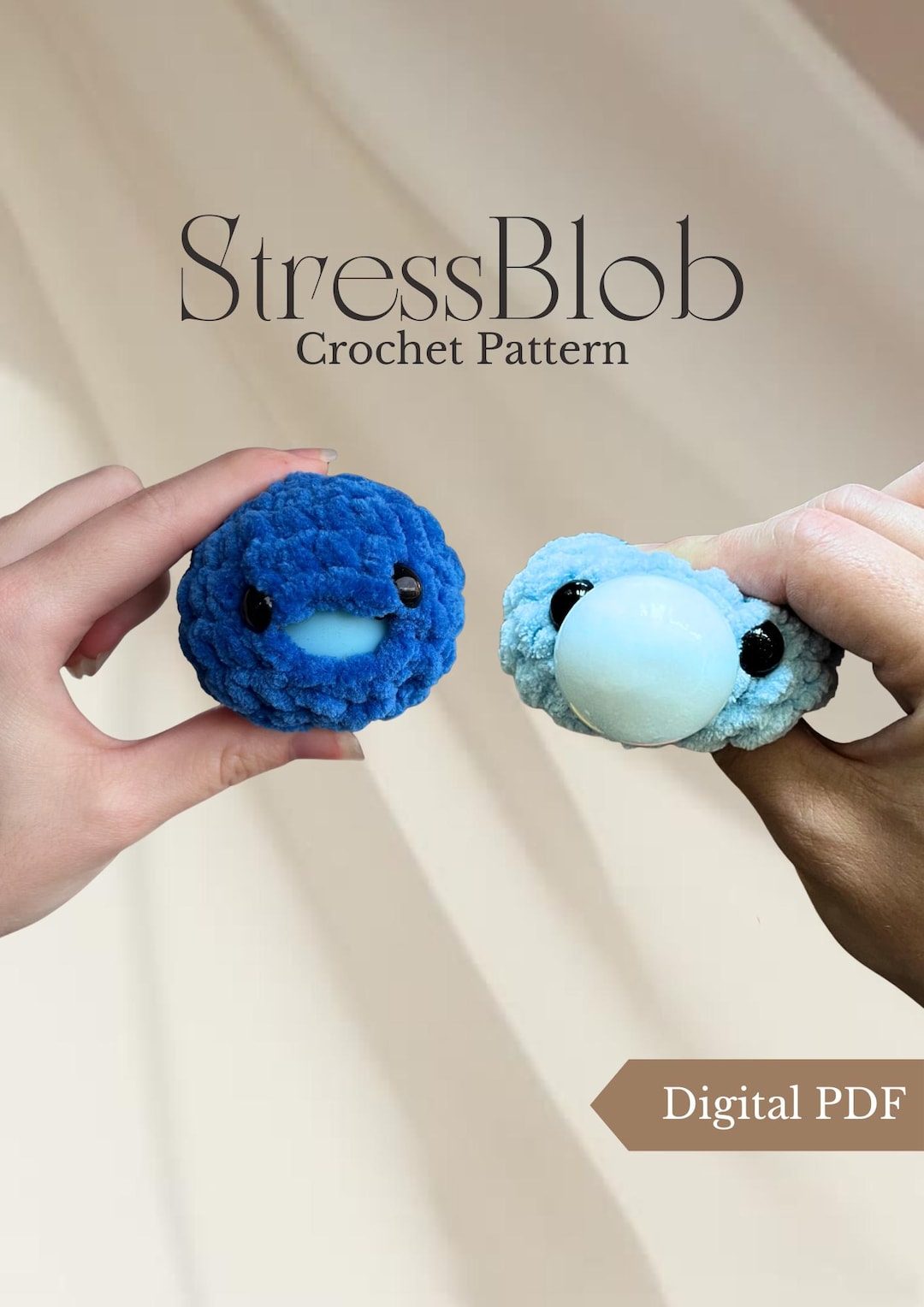 Stress Pattern Design Crochet Stress Blob Pattern | PDF Amigurumi Stress Ball Crochet ...