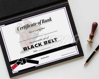 BJJ Adult Belt Promotion Certificates Printable – Jiu Jitsu Digital Download