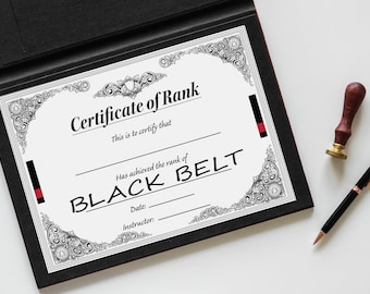 BJJ Belt Promotion Certificates (Classic) Printable – Adult & Kids Digital Download