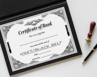 BJJ Kids Belt Promotion Certificates (Classic) Printable – Jiu Jitsu Digital Download
