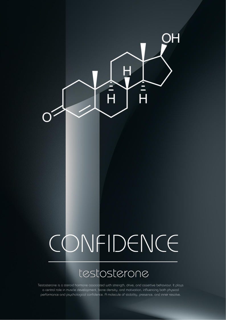 Testosterone Molecule Print – Chemical Structure Science Wall Art ...