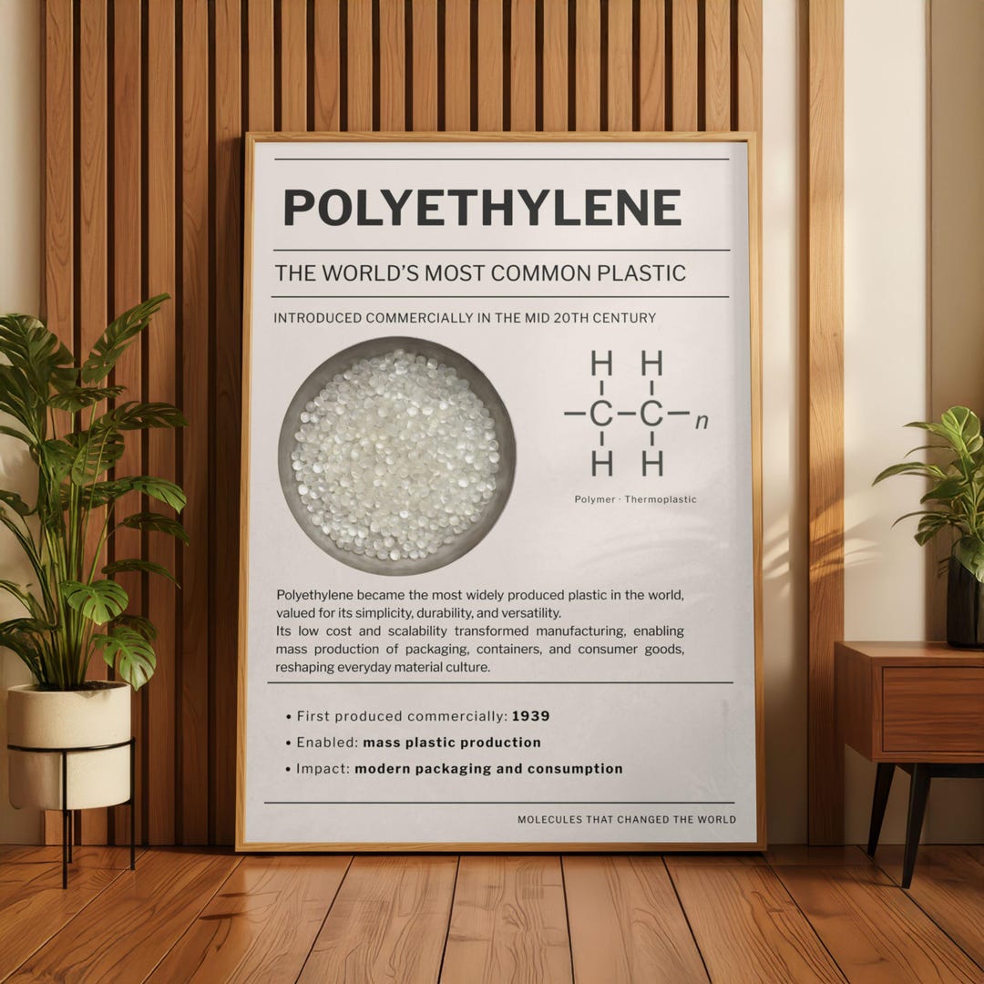 Polycule Poster Polyethylene Molecule Poster – Polymer Chemical Structure Print ...