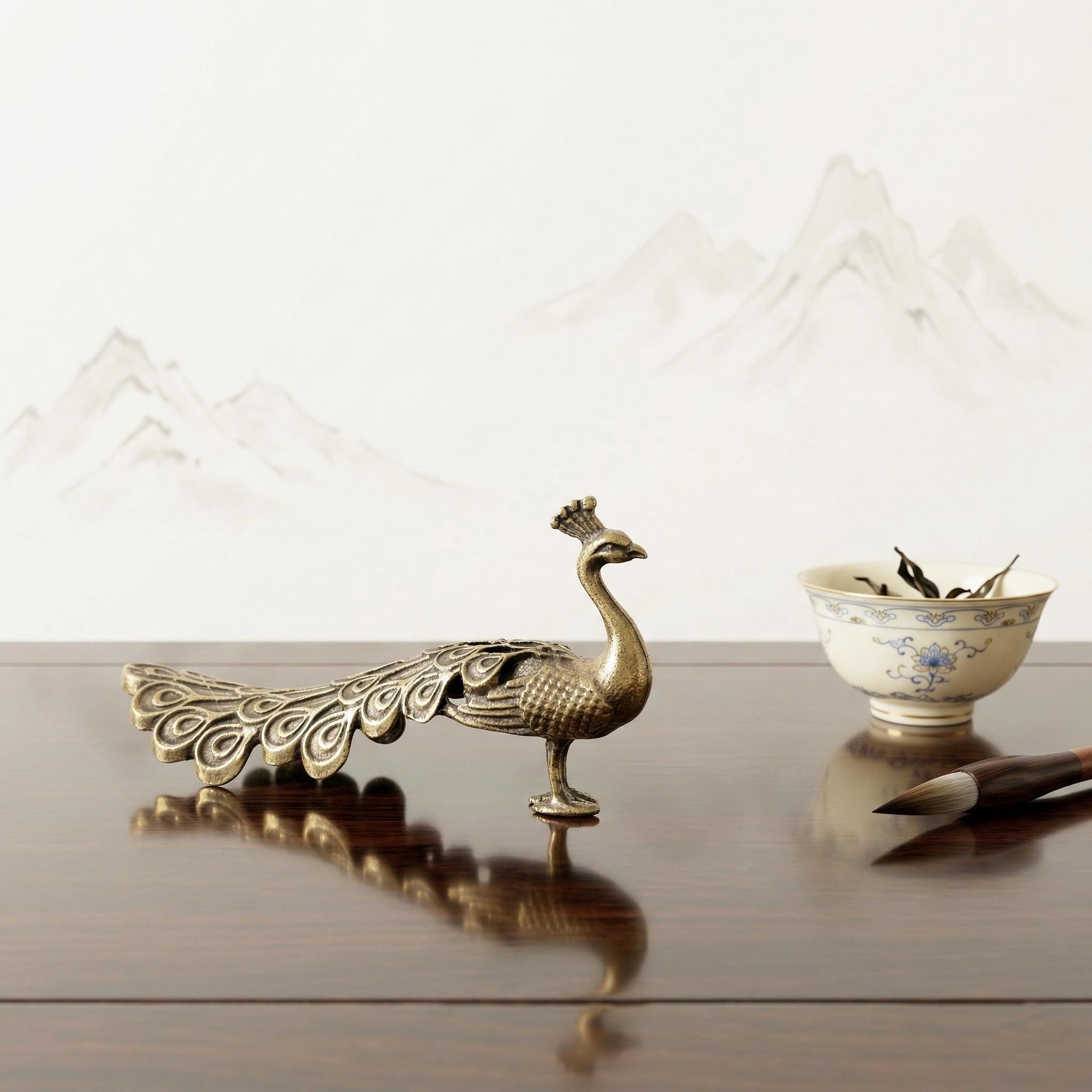 Vintage Peacock Figurine - Etsy