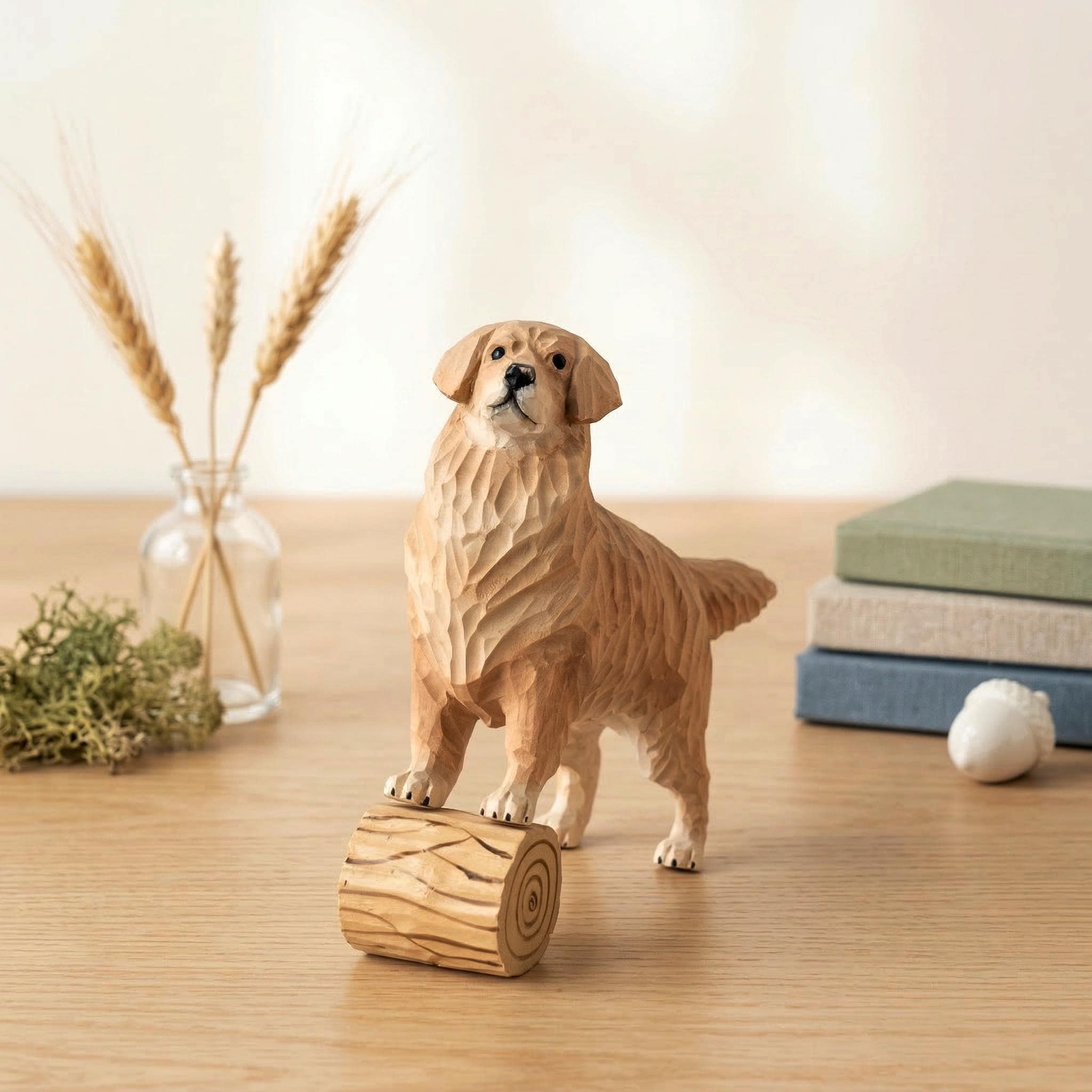 木製 犬の彫刻 Dog human wood sculpture - Etsy 日本