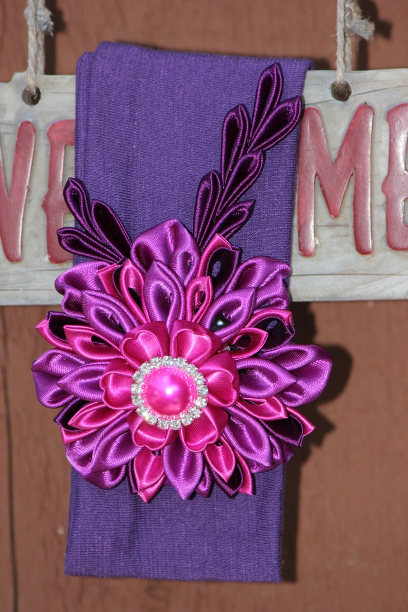 Sale fall headband purple fuschia violet purple plum headband purple harvest rich beautiful diamond photo prop portrait infant headband