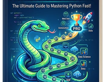 Aprende Python en 30 días (libro electrónico) / Programación en Python / Python simplificado: de cero a profesional / Tutorial de codificación para principiantes / Descarga digital