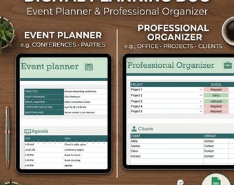 Panel de control definitivo para la planificación de eventos / Organizador profesional de Google Sheets y seguimiento de presupuesto