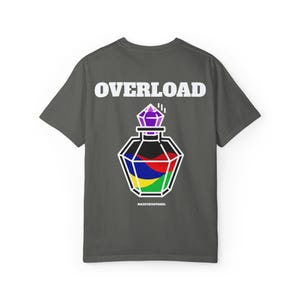 Overload Potion Tee: Minimalist RPG Streetwear, Comfort Colors