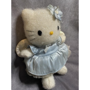 Vintage Hello Kitty Sanrio Smiles Blue Lace Angel Plush 9" RARE image 2