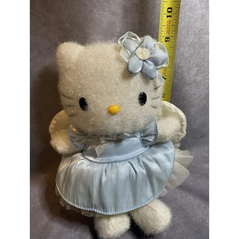 Vintage Hello Kitty Sanrio Smiles Blue Lace Angel Plush 9" RARE image 4