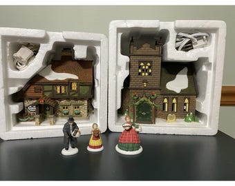Department 56 Dickens Village Spirit of Giving 5 Pieces Church Christmas