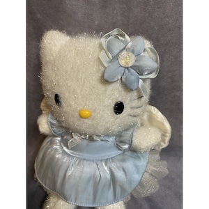 Vintage Hello Kitty Sanrio Smiles Blue Lace Angel Plush 9" RARE image 3