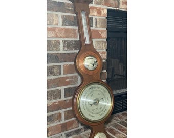 Vintage Airguide Weather Station, Mid Century Colonial, Walnut ...