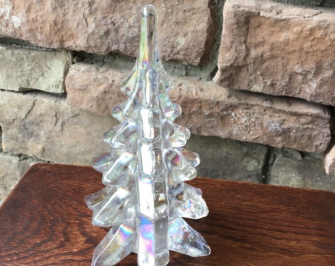 Vintage Glass Pine Tree / Tree Glass / Holiday Decor / Etsy