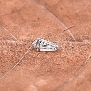 0.32 Carat • 7.00 X 3.30 mm • Shield Cut Lab Grown Diamond, Lab Created Loose Diamond, Custom Cut Diamond for Engagement Ring & Pendant