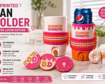 3D Printed Coffee Can Holder | Coffee Lover Gift | 12 oz Soda Can Sleeve | Coffee Bar Decor