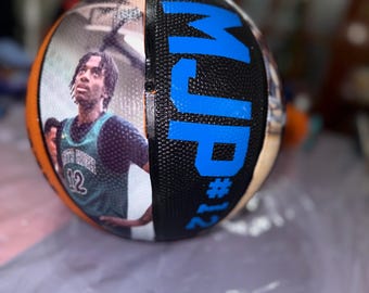 Kundenspezifisches Basketball-Foto, personalisiertes Seniorennachtgeschenk