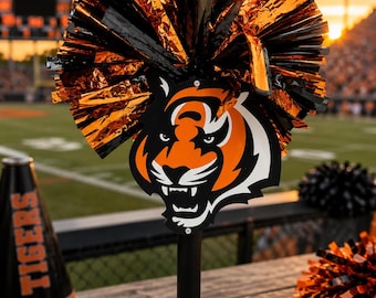 Custom 3D Printed Cheer Spirit Pom Stick | Personalized Team Mascot Cheer Stick