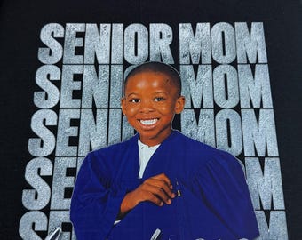 Senior Mom Shirt with Photo, Class of 2027 Shirt, Custom Senior Parent Shirt, Personalized Graduation Mom Tee, Senior Year Photo Shirt
