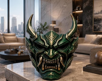Demon Mask STL & 3MF Files, Fantasy Wall Decor, 3D Printable Mask, Decorative Display Model, Gothic Art, Digital Download