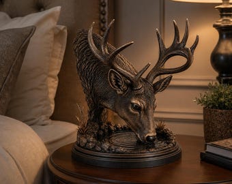 Woodland Deer Figurine STL, Wildlife Buck Sculpture, Forest Animal Decor, 3D Printable Display Model, Hunting Lodge Decor, Digital Download