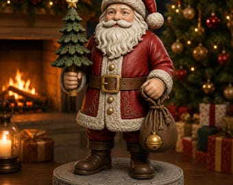 Holiday Gift Bearer Figurine STL, Winter Character Statue, Festive Home Decor Model, 3D Printable Collectible, Digital Download
