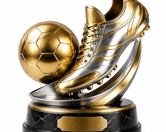 Fußballtrophäe STL & 3MF-Dateien, Football Award Skulptur, 3D druckbare Sporttrophäe, Cup-Modell, digitaler Download