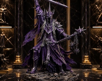 Señor Oscuro STL, modelo para impresión 3D de Caballero No Muerto, estatua fantástica de la Parca, archivo de miniatura gótica de resina
