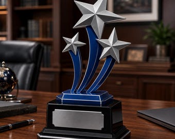 Star Award Trophy STL & 3MF-Dateien, Achievement Trophy, 3D druckbares Award Modell, Anerkennung Display, digitaler Download