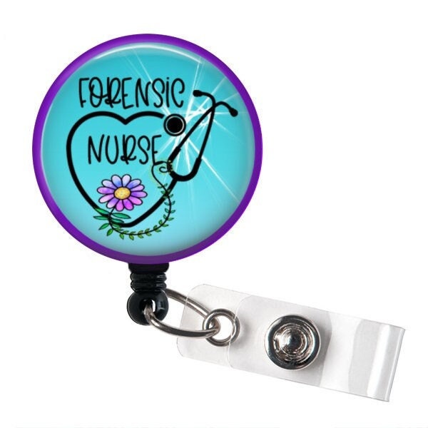 Forensic Nurse Badge Reel - Forensic Healthcare Nurse Retractable Badge Reel - Forensic Criminal Justice Nurse ID Badge Reel - Nurse ID Gift