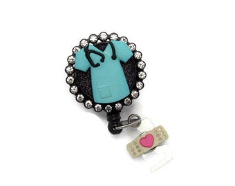 Scrub Top Badge Reel - Nurse Badge Reel - Badge Reel - Doctor Badge Reel - Scrub Nurse Badge Reel - Cute Badge Reel - Medical Badge Reel