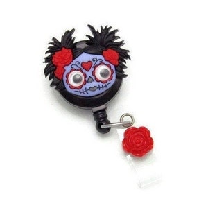 Goth Badge Reel - Skull ID Badge Reel - Zombie Badge Reel - Badge Reel - Day of the Dead Badge Reel - Halloween Badge Reel - Cute Badge Reel