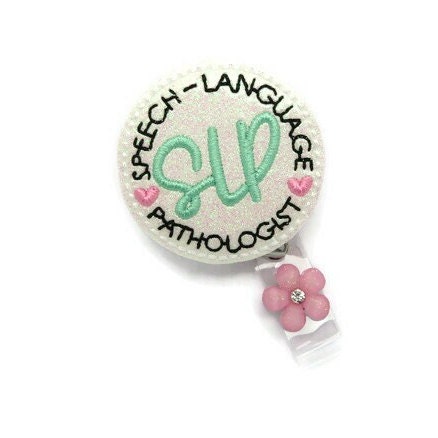 Slp Ribbons SLP Badge Reel - Speech Language Pathologist Badge Reel - SLP Badge ...