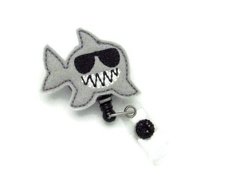 Shark Badge Reel - Cool Shark Badge Reel - Male Badge Reel - Cute Badge Reels - Badge Reel - ID Badge Reel - Shark Gifts - Badge Reel Gifts