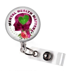 Mental Health Matters Badge Reel - Mental Health Badge Reel Gifts- Nurse Badge Reel - Mental Health Gift - Psychiatrist Badge Reel - ID Reel